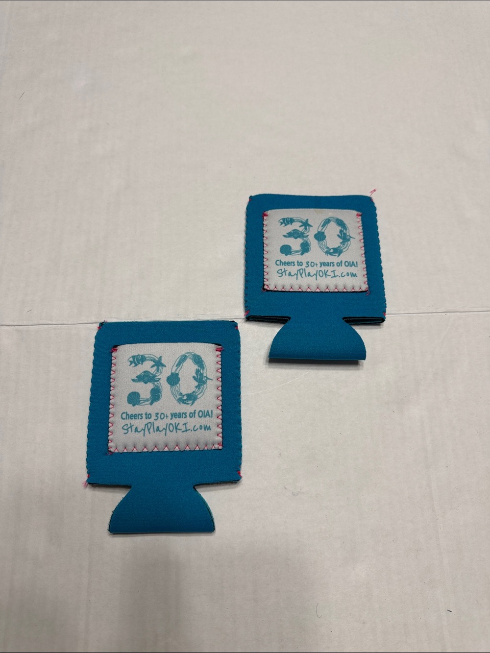 Teal Cheers to 30+ years of OIA. Event Can Coolers - Set of 2